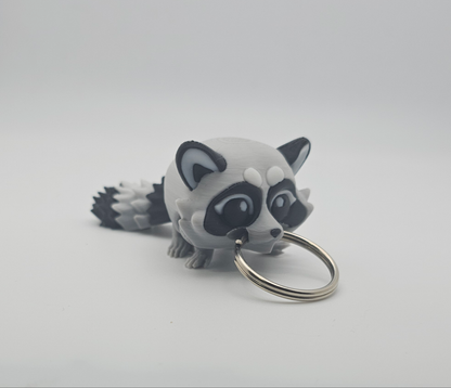 Cuties-Puff Raccoon W/Keychain